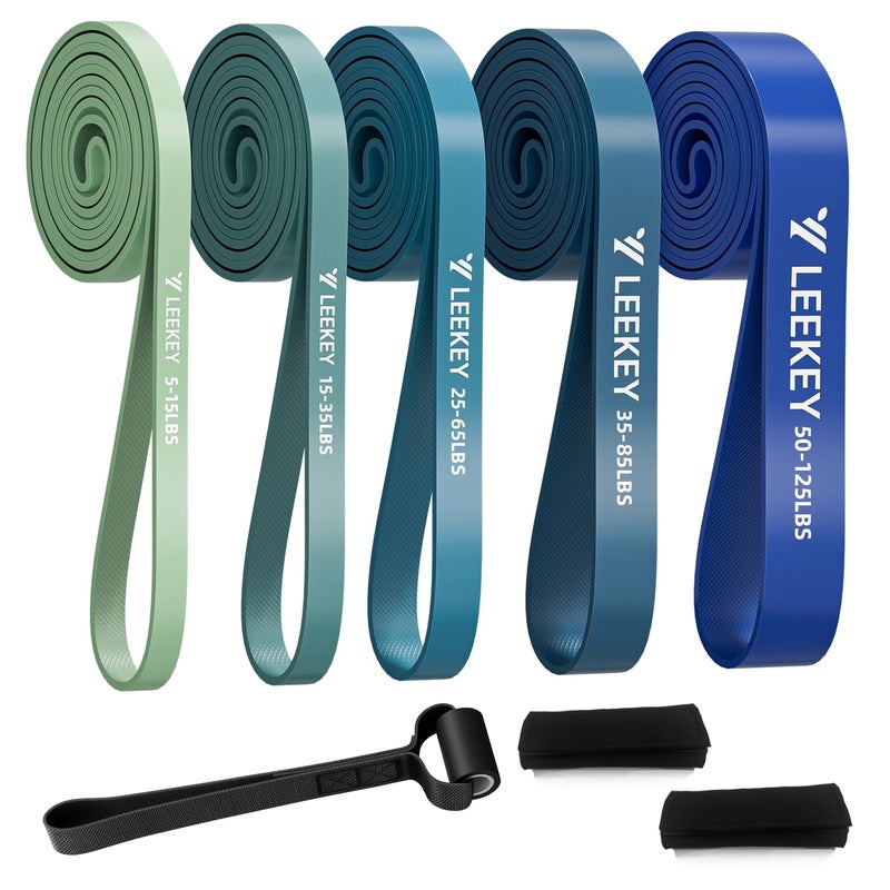 LEEKEY Resistance Bands  Exercise Bands Pull Up Assist Bands - Workout Bands Set - Bands for Working Out Band for Men and Women Fitness Training  Physical Therapy Home Workouts - Image 1